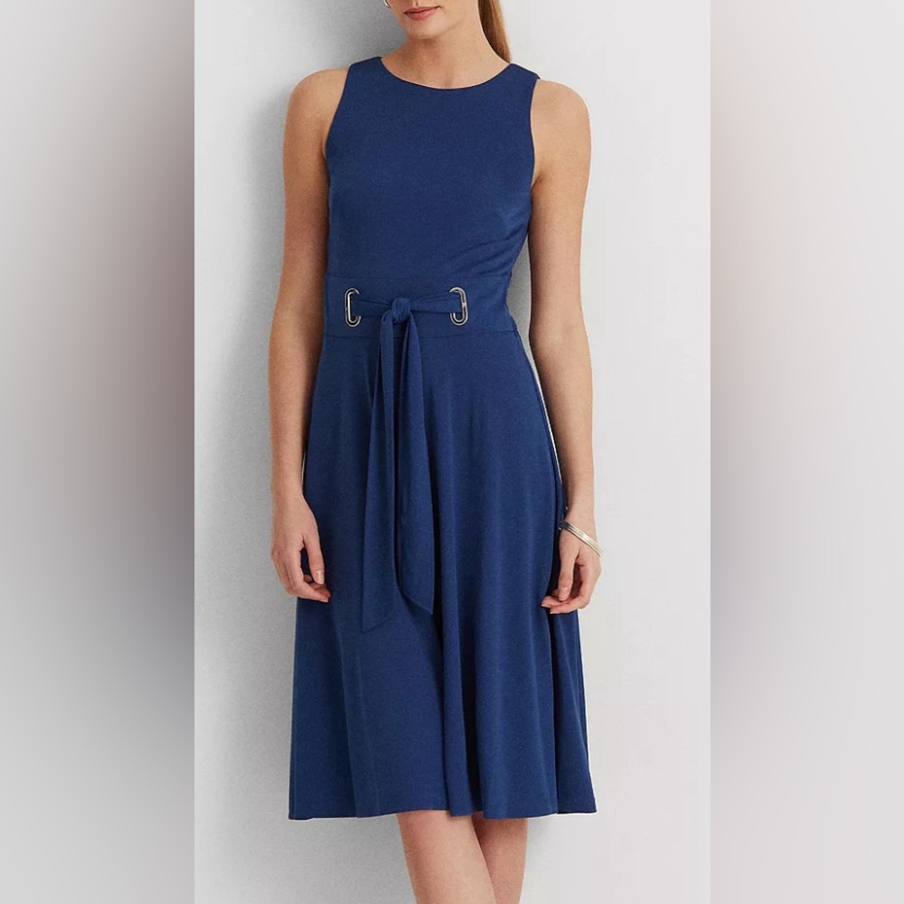 Lauren Ralph Lauren Sleeveless Dress Blue Size 8 - Picture 1 of 4
